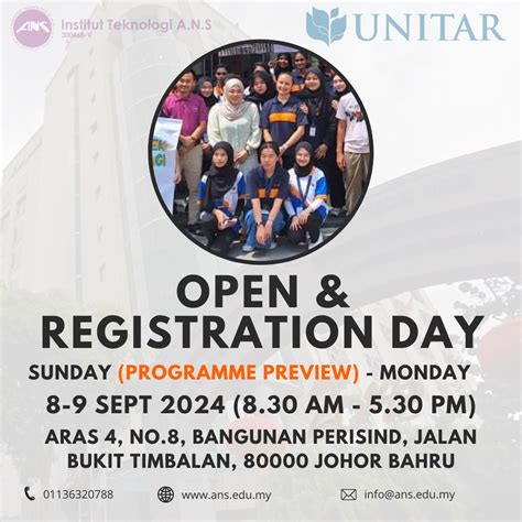 UNITARJB Pengambilan Pelajar SEPT 2024 Kini Dibuka Education