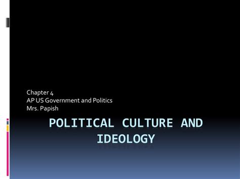 Political culture and ideology