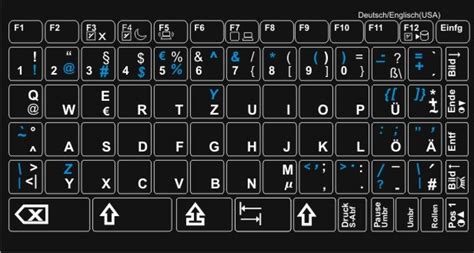 Tastaturaufkleber Deutsch Englisch