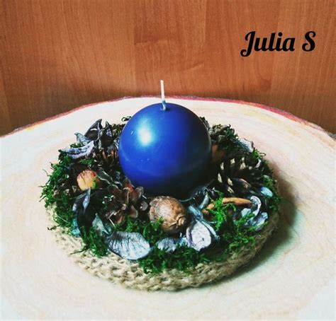 Подсвечник из природных материалов 🌿 для праздничного декора