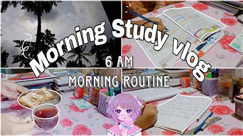 Morning Study Vlog🌻 My 6am Morning Routine Productive Study Vlog📚