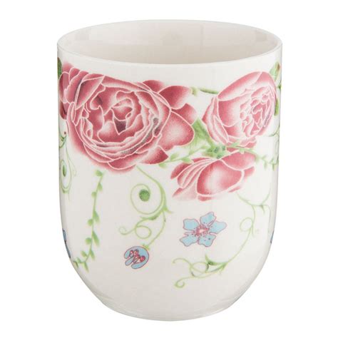 Cemu Mug Ml Pink Porcelain Flowers Round Tea Mug