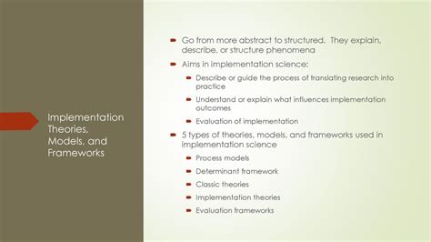 Implementation Science Translating Research Into Practice Ppt Download