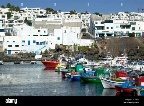 Harbour Puerto Del Carmen Stock Photo Alamy