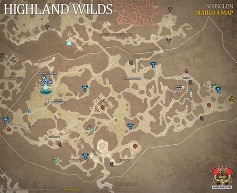 Highland Wilds Map for Diablo 4