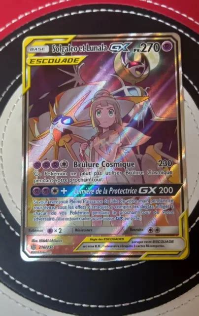 CARTE POKÉMON Solgaleo et Lunala GX 216 236 Eclipse Cosmique