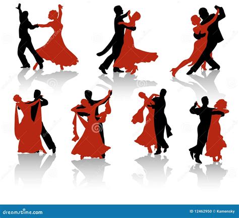 Ballroom Dancers Silhouette Vector Illustration | CartoonDealer.com ...