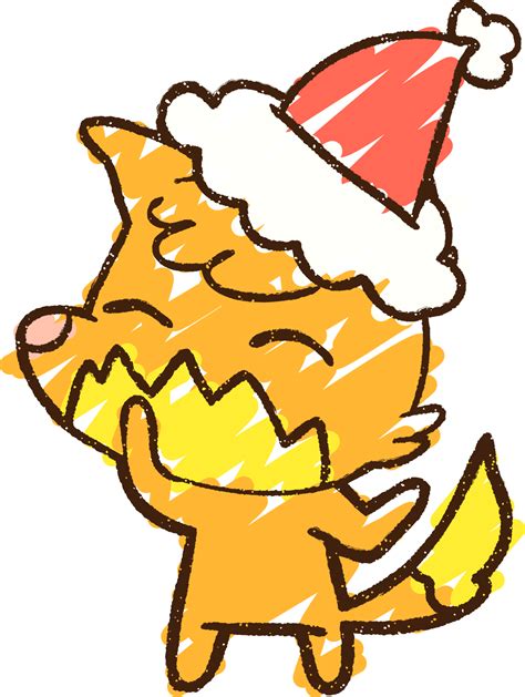 Christmas Fox Chalk Drawing 45289691 PNG