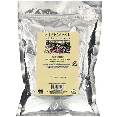 Starwest Botanicals Organic Fo Ti Root Powder Cured Lb G