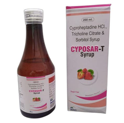 Cyproheptadine HCI Tricholine Citrate Sorbitol Syrup Prescription