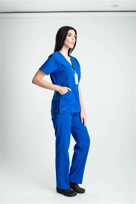 Uniforme Dama Antifluido Strech Azulino Masscrubs