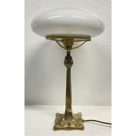 Antica Lampada Tavolo Josef Hoffmann Art Nouveau Table Lamp Vetro