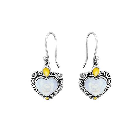 Sterling Silver Fresh Water Pearl Yellow MOP CZ Earring Property Room