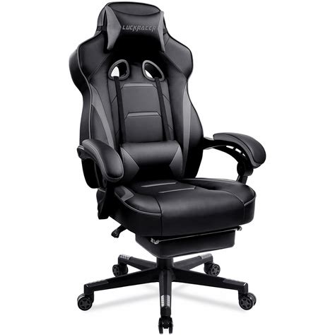 Luckracer Gaming Chair With Footrest Office Desk Chair Ergonomic Gaming