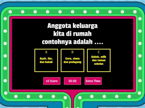 SOAL PERAN ANGGOTA KELUARGA Gameshow Quiz