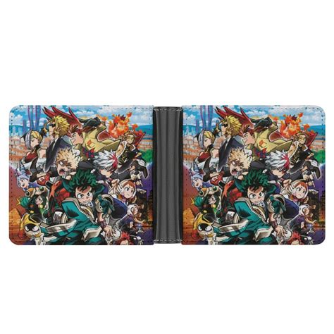 Anime Boku No Hero Pu Leather Bifold Wallet Money Organizers Gift With