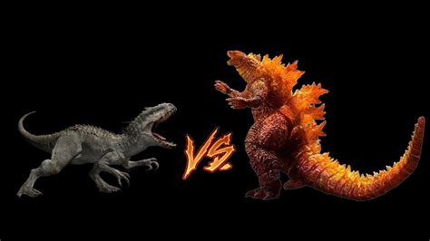 Indominus Rex Vs Burning Godzilla Youtube