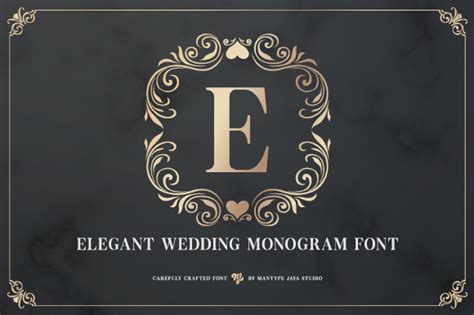 Elegant Wedding Monogram Font by Mantype Jaya · Creative Fabrica