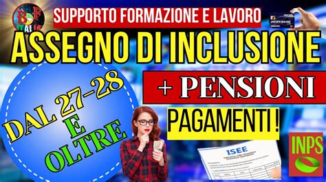 Assegno Di Inclusione Aggiornamento Pagamenti Inps Di Fine Maggio 2024 Tutte Le Date Da