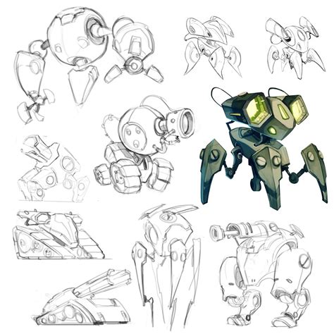 Project Robot Initial Concepts On Behance Robot Design Sketch Robot Concept Art Robot Sketch