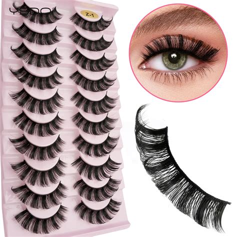 Ysdo Pairs Russian Strip Lashes Fluffy Volume False Eyelashes