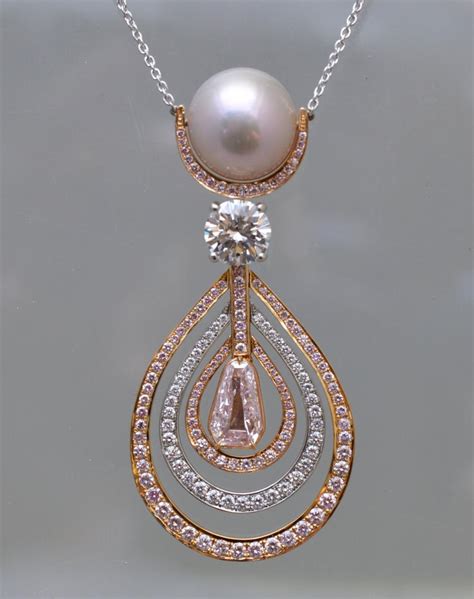 Graff Pink Diamond and Pearl Necklace For Sale at 1stDibs | graff pink ...