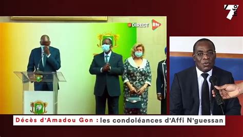 Décès dAmadou GON Les condoléances dAffi NGUESSAN Vidéo Dailymotion