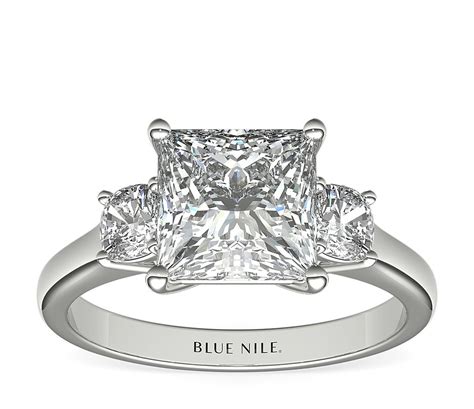 Blue Nile The Gallery Collection™ Cushion Cut Three Stone Diamond