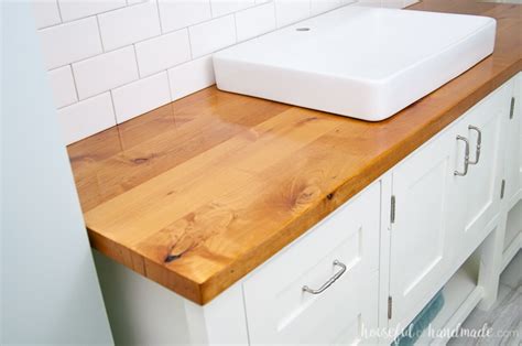 How to Build & Protect a Wood Vanity Top - Houseful of Handmade