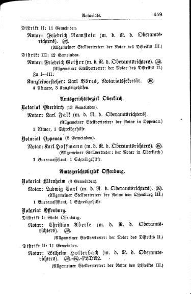 Hof und Staatshandbuch des Großherzogtums Baden 1910 459 GenWiki