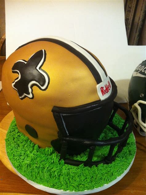 Saints Football Helmet Cake