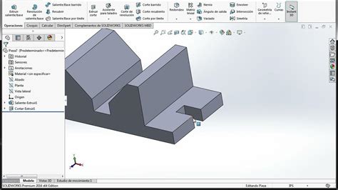 Tutorial Básico Modelado En Solidworks Bloque En V Youtube