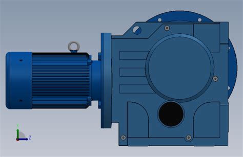 Kf157法兰轴伸式安装螺旋锥齿轮减速机 Kf157 Yv11 6p 9242 M1 0° A 4968solidworks 2020