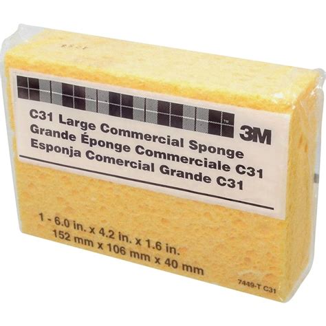 3M Cellulose Sponge - 1 6 Height X 6 Width X 4 3 Depth - 24 Carton ...