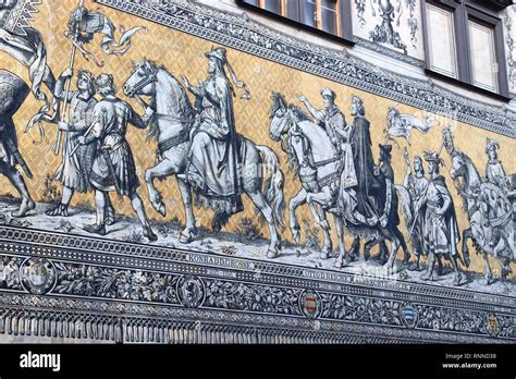 Dresden Germany May 10 2018 Furstenzug Procession Of Princes A