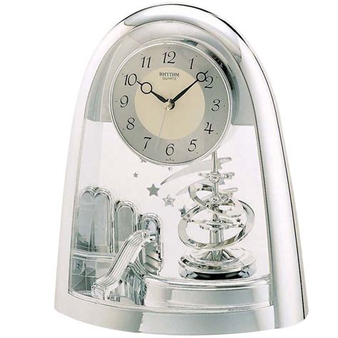 Rhythm(Japan) Rotating Pendulum Contemporary Motion Clock