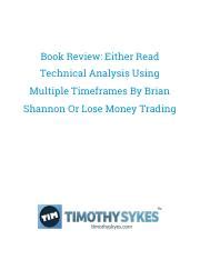 Book Review Either Read Technical Analysis Using Multiple Timeframes By