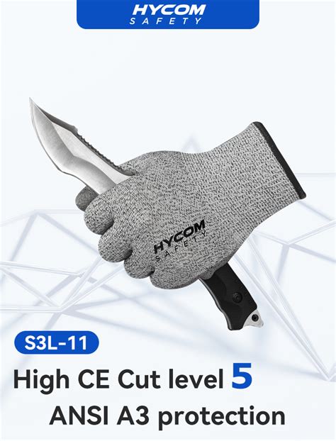 G Hppe Pu Coated Blade Proof Cut Resistant Safety Work Hand Gloves