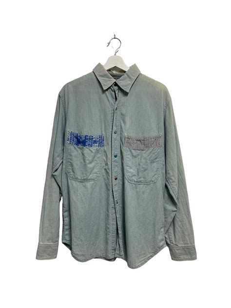 Kapital Blue Button Up Shirt Grailed