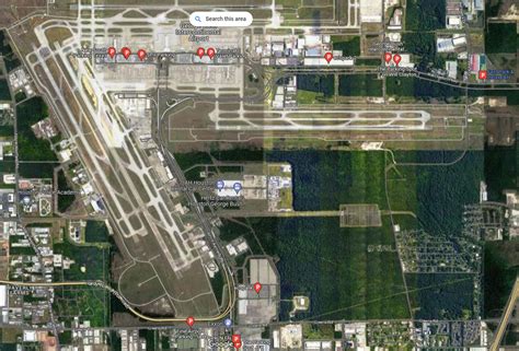 Houston airport Parking Map | IAH | George Bush Airport