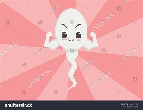 Cute Happy Funny Sperm Cell Vector Stock Vector (Royalty Free ...