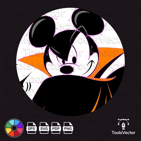 Halloween Mickey Mouse Halloween Vampire Svg Mickey Vampire Etsy