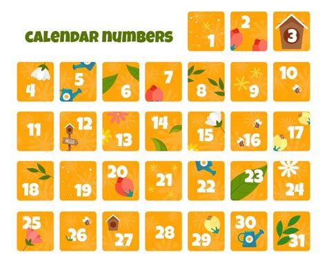 Calendar Month Numbers 10 Free PDF Printables Printablee