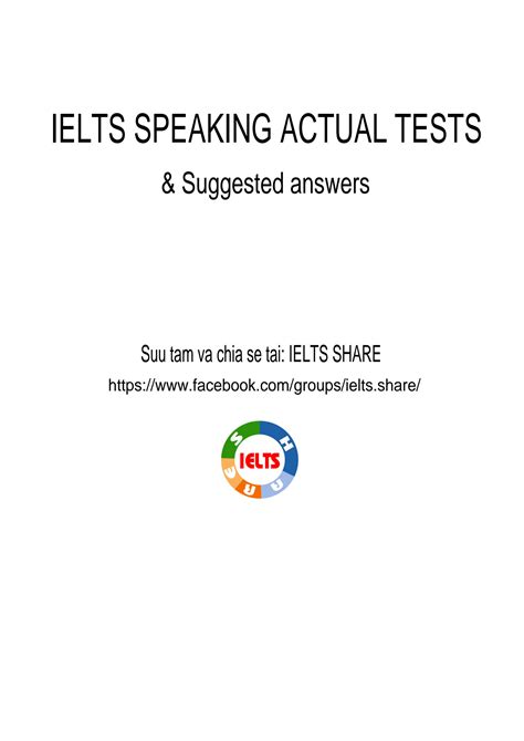 Solution Ielts Speaking Recent Actual Tests Suggested Answers Studypool