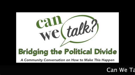 Bridging The Political Divide Program Announcement Youtube