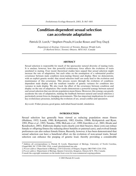 Condition Dependent Sexual Selection Can Accelerate