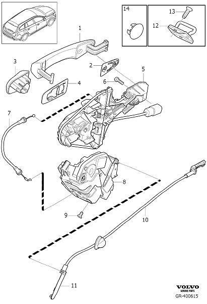 2017 Volvo V60 Door Latch Lock 31349864 Genuine Volvo Part