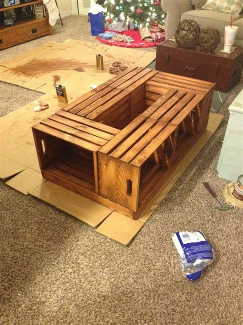 Diy wine crate coffee table – Artofit