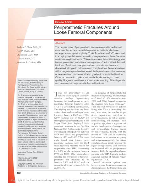 Pdf Periprosthetic Fractures Around Loose Femoral Components Dokumen Tips