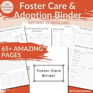 Foster Care Adoption Organization Binder Life Book Foster Carer Life